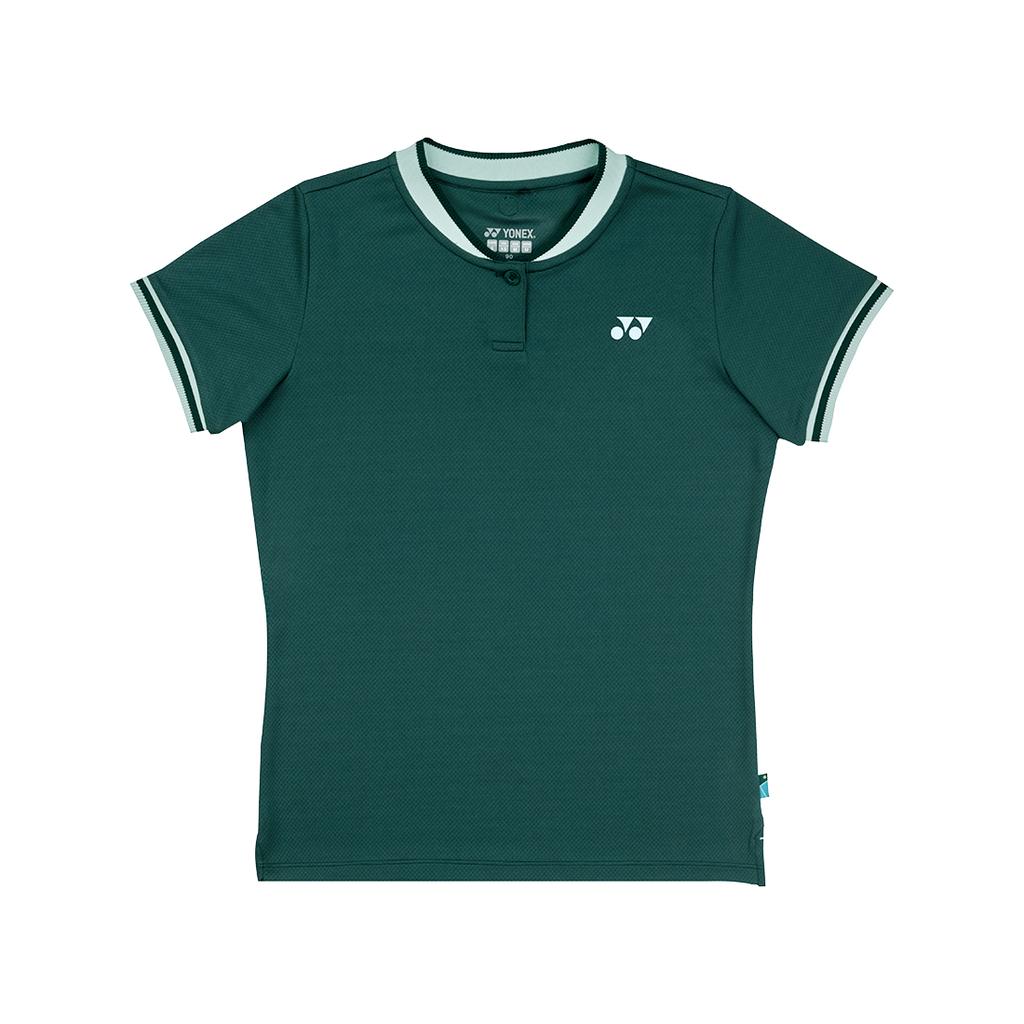 YONEX 255Ts001M Green Men'S Henry Collar Tennis Gamewear