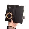 Hot 360 Rotating Folding Kickstand Leather Phone Case for Samsung Galaxy Z Fold 7 6 5 4 Wireless Charging Magnetic Cover