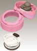 Thermos Water Bottle Vacuum Insulated Mobile Mug Open Pink P [One-Touch Type] 0.35L JNS-350
