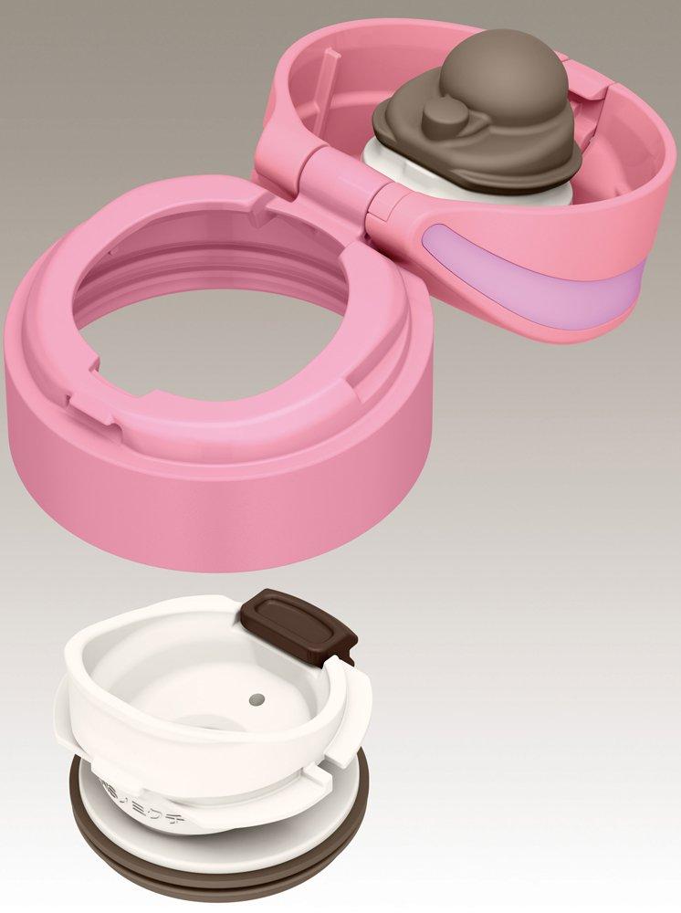 Thermos Water Bottle Vacuum Insulated Mobile Mug Open Pink P [One-Touch Type] 0.35L JNS-350