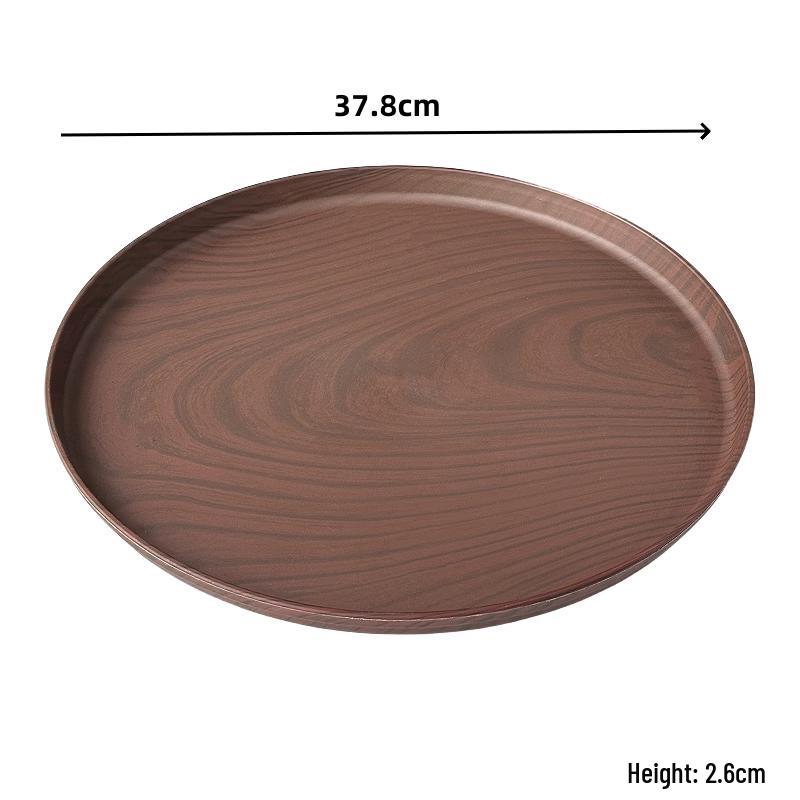 Rectangular Faux Wood Serving Tray