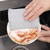 12/4Pcs Double Sided Dishwashing Sponge Silver Wire Cleaning Rags Wipe Pan Pot Dish Wash Thickened Scouring Cloth Kitchen Tools