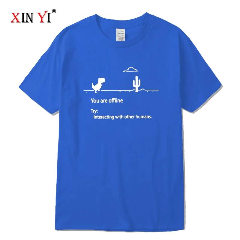 

Men s High Quality 100% Cotton Funny Dinosaur Print T Shirt Loose O-neck Men Tshirt Short Sleeve T-shirt Male Tees Tops 4XL