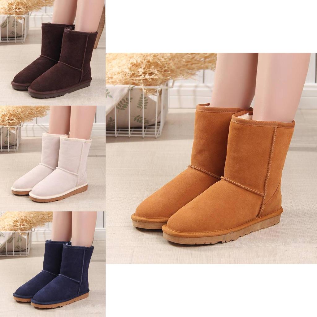 Hochwertige Winter-Schneestiefel für Damen und Herren mit kuscheligem Synthetikfell-Futter und robustem Rindsleder-Obermaterial
