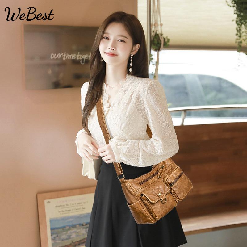 

Casual Lightweight Soft Leather Crossbody Shoulder Bag
