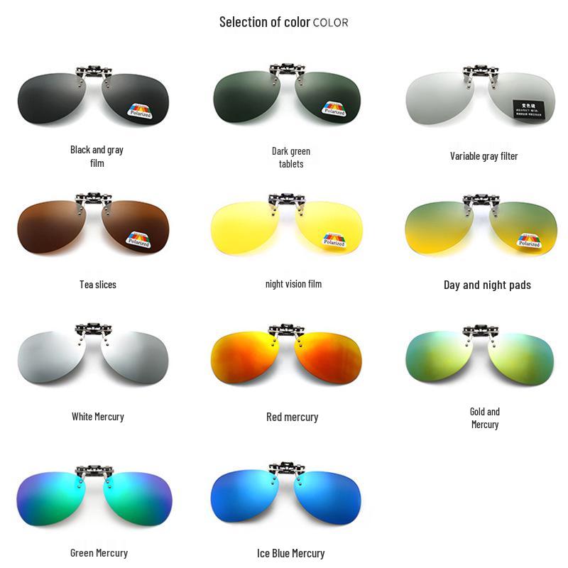 Polarized Frog Clip-On Sunglasses: Photochromic & Night Vision Goggles for Drivers