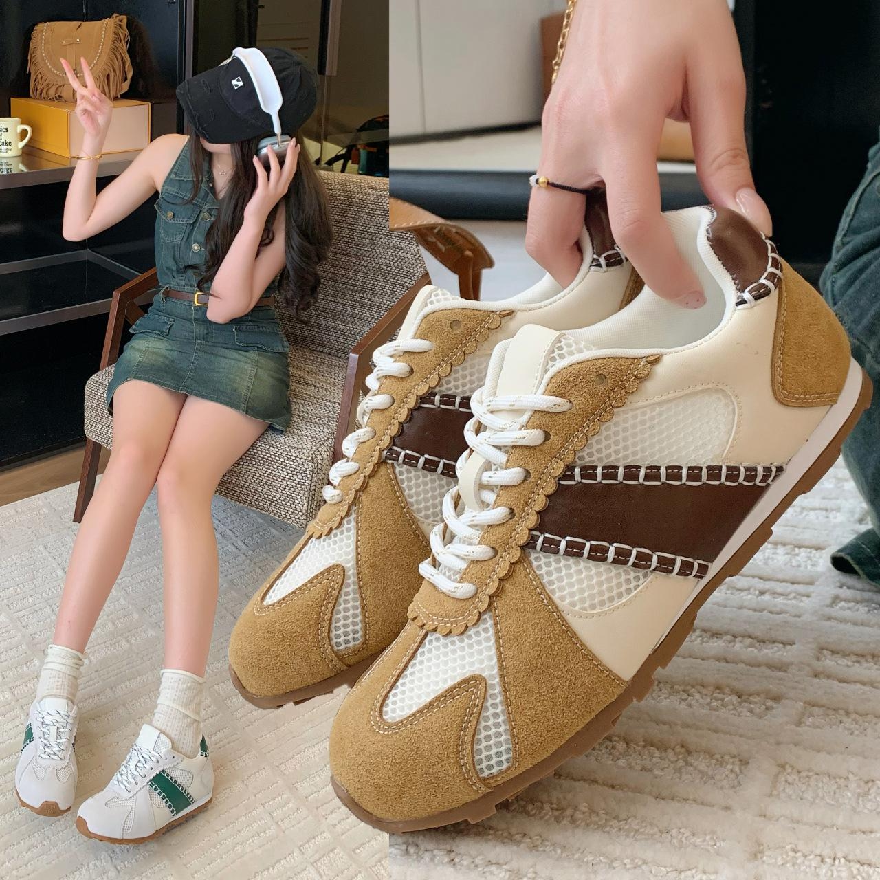 

Versatile little white shoes ins tide thick baseplate shoes women s 2025 spring and autumn bread shoes student sports and leisure big head shoes 40