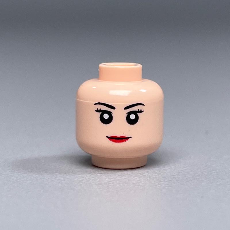 Building Block Minifigure Heads Set – Facial Expressions in Yellow