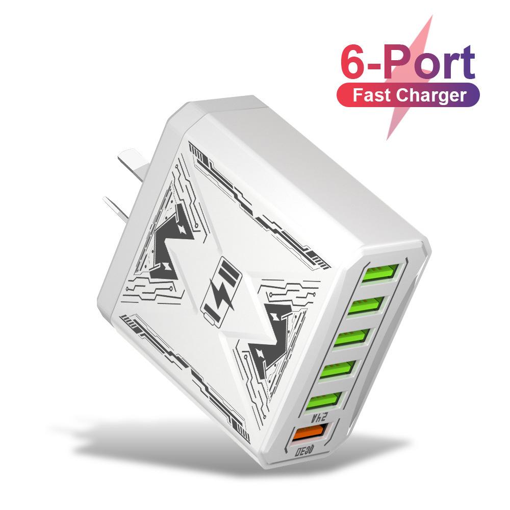 

Mecha 65W 6-Port USB Fast Charger with QC3.0 for EU, US, UK, AU - Multi-Standard Mobile Charging Adapter Box + 0.8 [Contact Customer Service]
