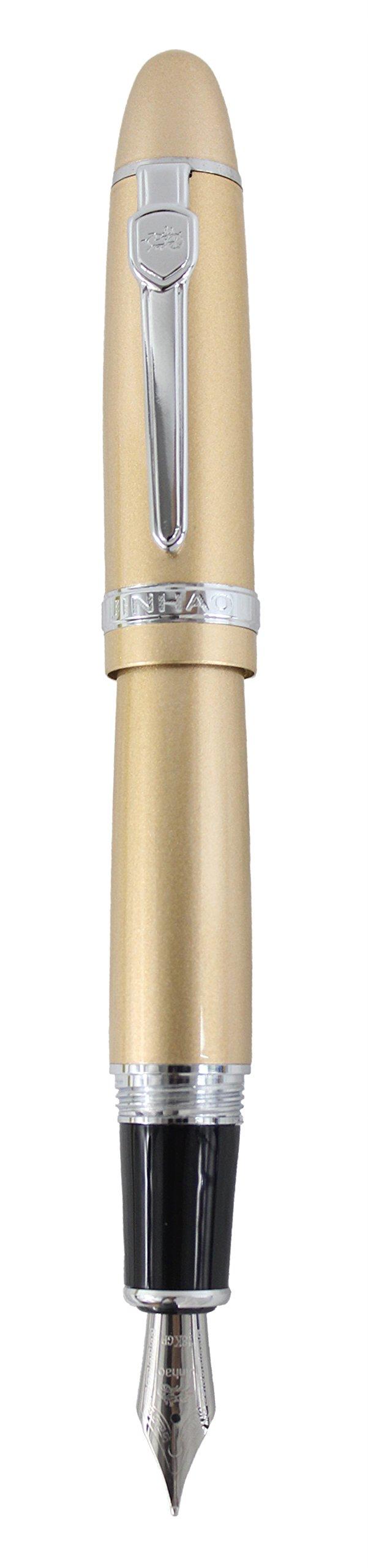 

Sipliv 159 big body fountain media champagne silver clip pen, nib, color,