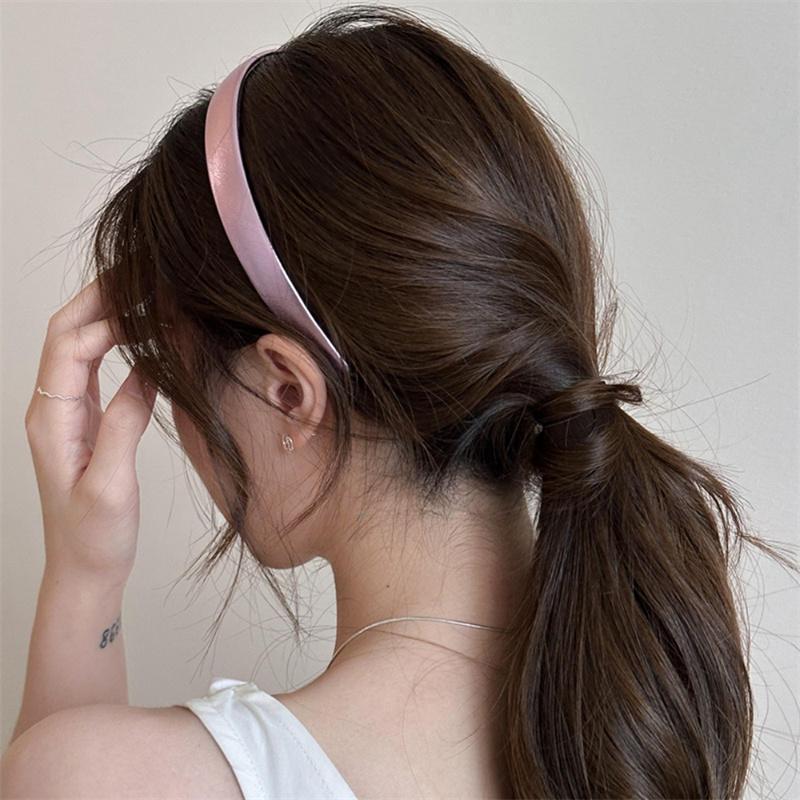 

Стильные женские и девичьи повязки на голову из ПУ кожи, ширина 2 см, женские обручи для волос, аксессуар