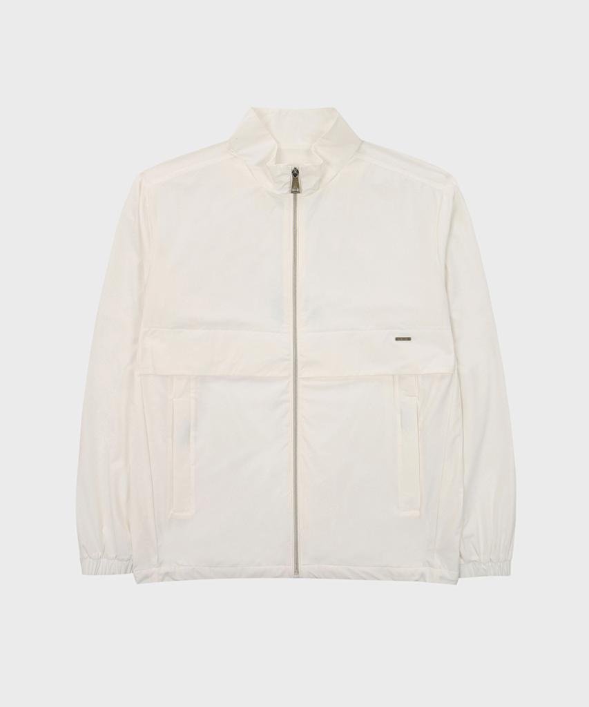 Helvesko High-Neck Windbreaker Jumper (Ivory)