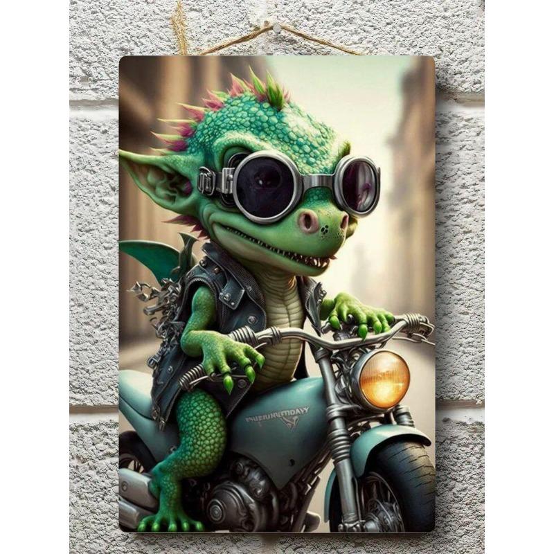 Dragon Metal Wall Art, Mythological Creature Decor Sign