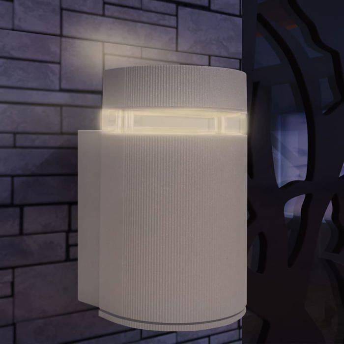 VidaXL Applique Murale Extérieure Demi-cylindrique Lampe Jardin Allée Porche 42233