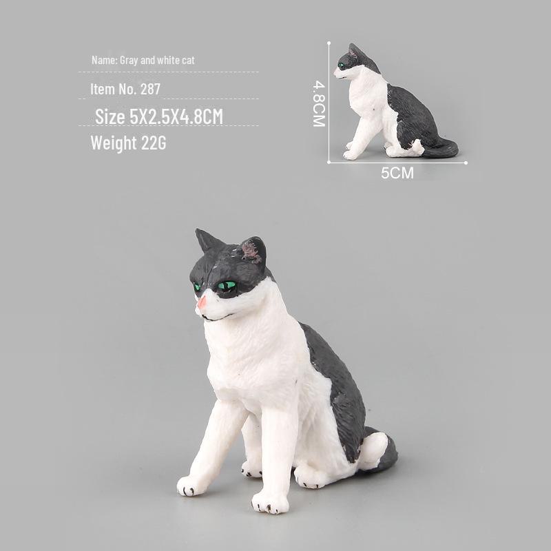 Seashell Cat Figurine: Realistic Kitten Toy Model