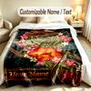 Blumengarten Thema Weiche Decke Personalisierter Benutzerdefinierter Name Text Druck Warme Decke Zuhause Sofa Schlafzimmer Dekor