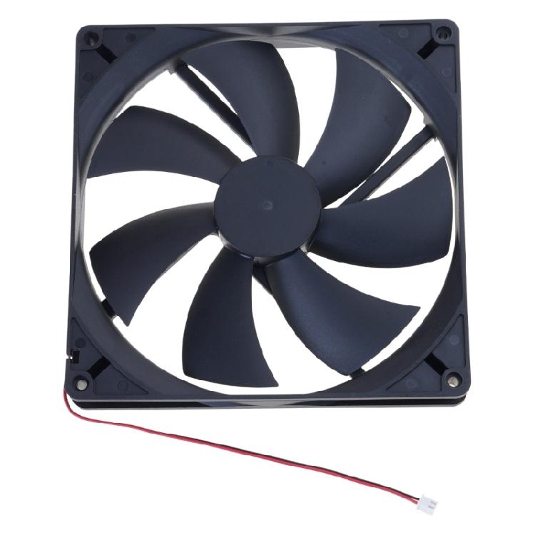 180mm 12V High Speed Cooling Fan Thin 25mm Design 53CFM Airflow Double Ball Bearings For PC Router Exhaust System