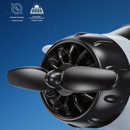 Solární osvěžovač vzduchu do auta Ozdoba letadla driftujícího na palubní desce auta Solární rotující model letadla Příslušenství na palubní desku automobilu