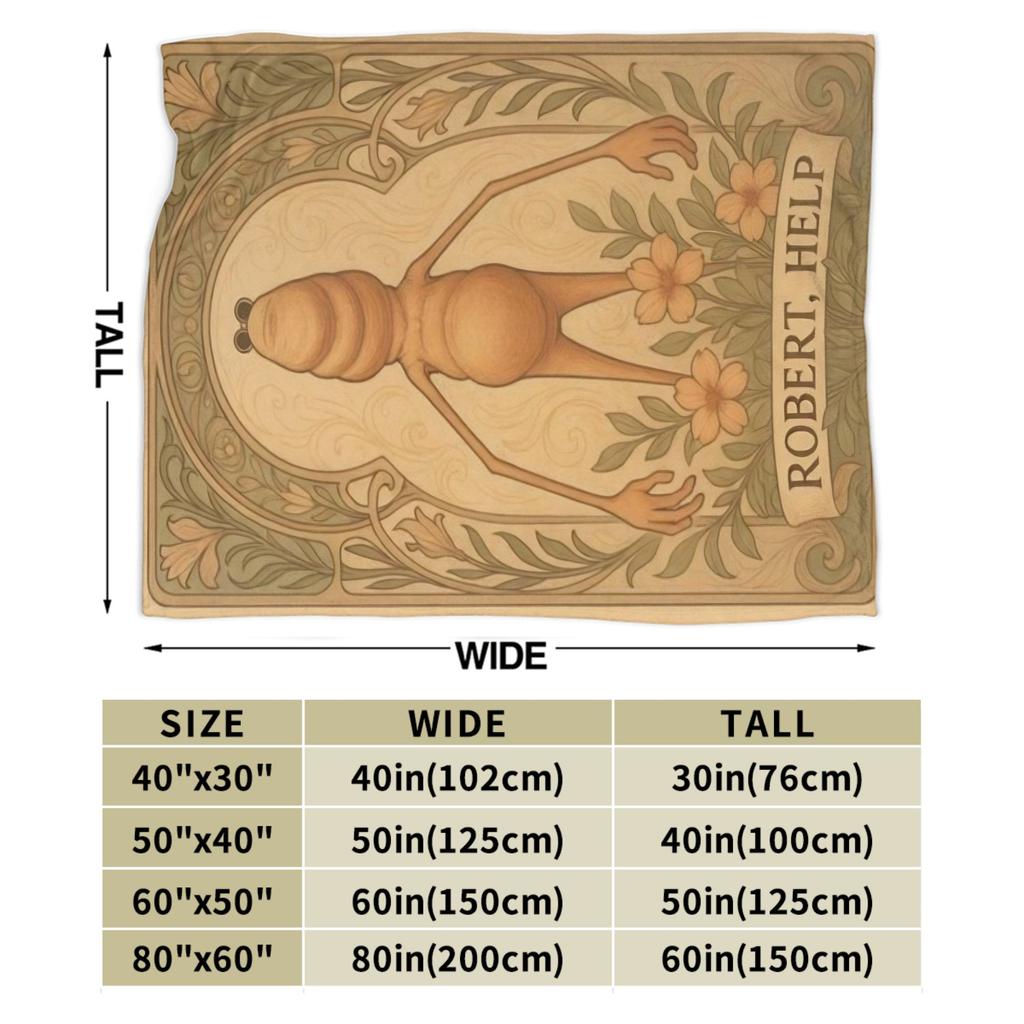 Marcus The Worm Meme Blanket Fleece Decoration Robert Help Me Breathable Lightweight Thin Throw Blankets for Sofa Bedspread