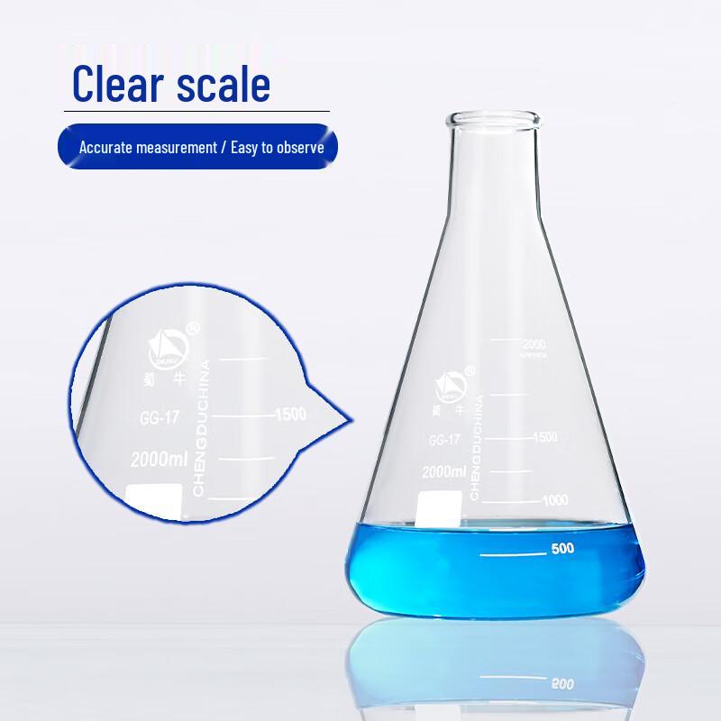 Shu Niu Wide Mouth High Temperature Glass Erlenmeyer Flask