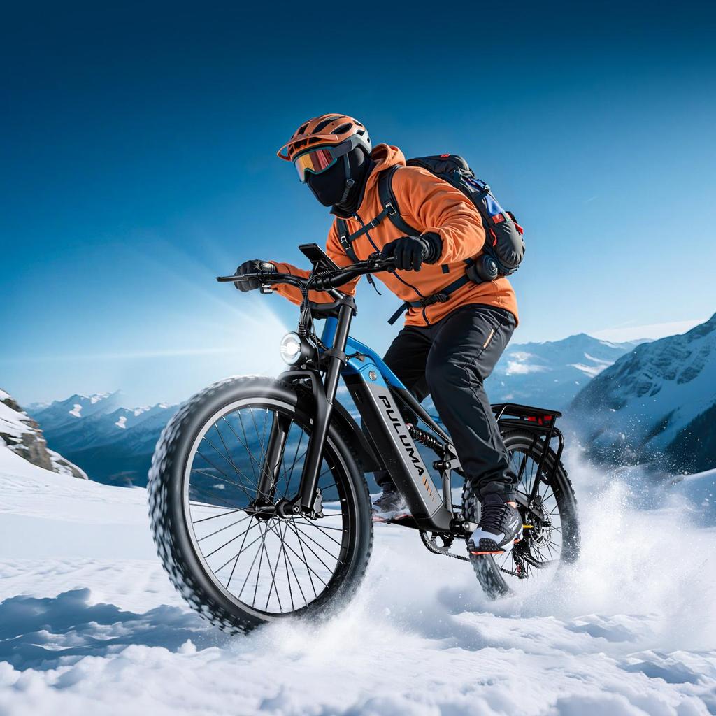 PULUMA PE86 Electric Bike, 500W Motor, 48V 20Ah Battery, 26 X 3.0 Inch Tires, 150 Km Range