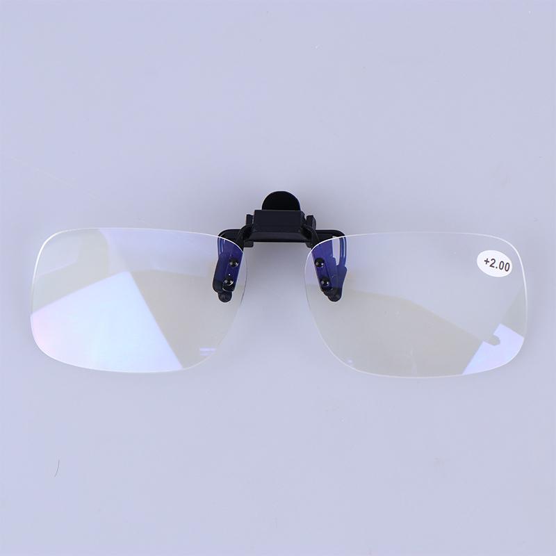 Ultra-Light Clip Presbyopic Glasses Rimless Flip Up Down Reading Glasses With Clip Optical Lenses Magnifying Glasses For Reading