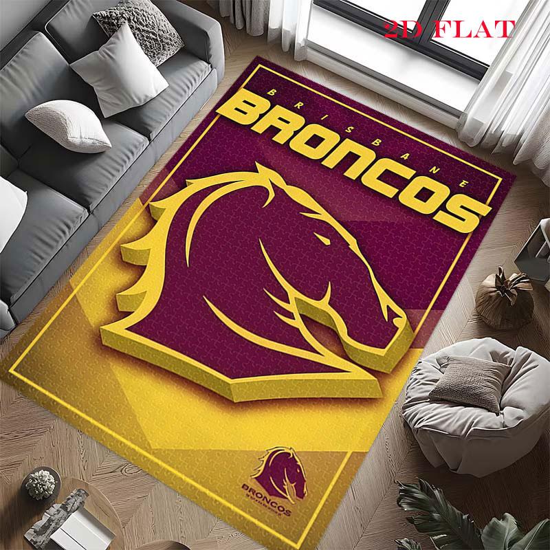 Brisbane Broncos Pride Carpet Rug for Living Room Bedroom Home Sofa Decoration,Kids play Nonslip Floor Mat