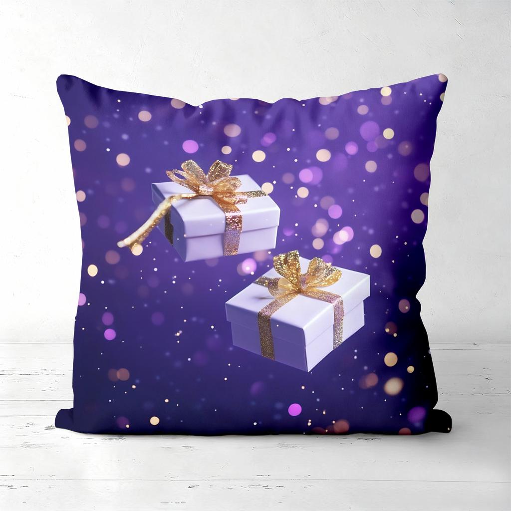 Pieces Purple Christmas Snowman Gift Pillow Covers Polyester sofa decorative cushion cov Headboard Pillow (Without Pillow Core