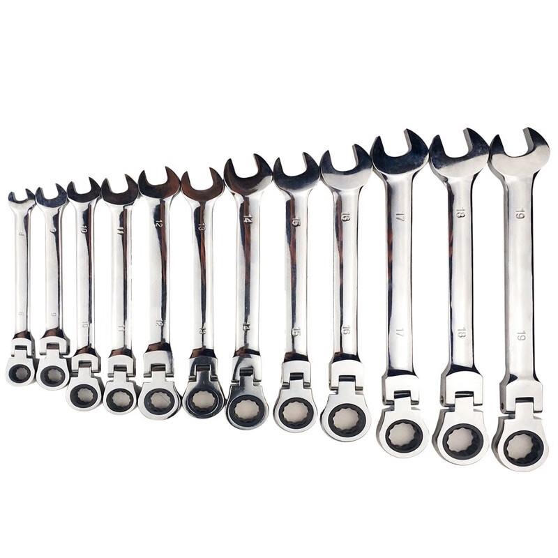 HSDC 12-Piece Dual-Use Ratchet & Adjustable Wrench Set