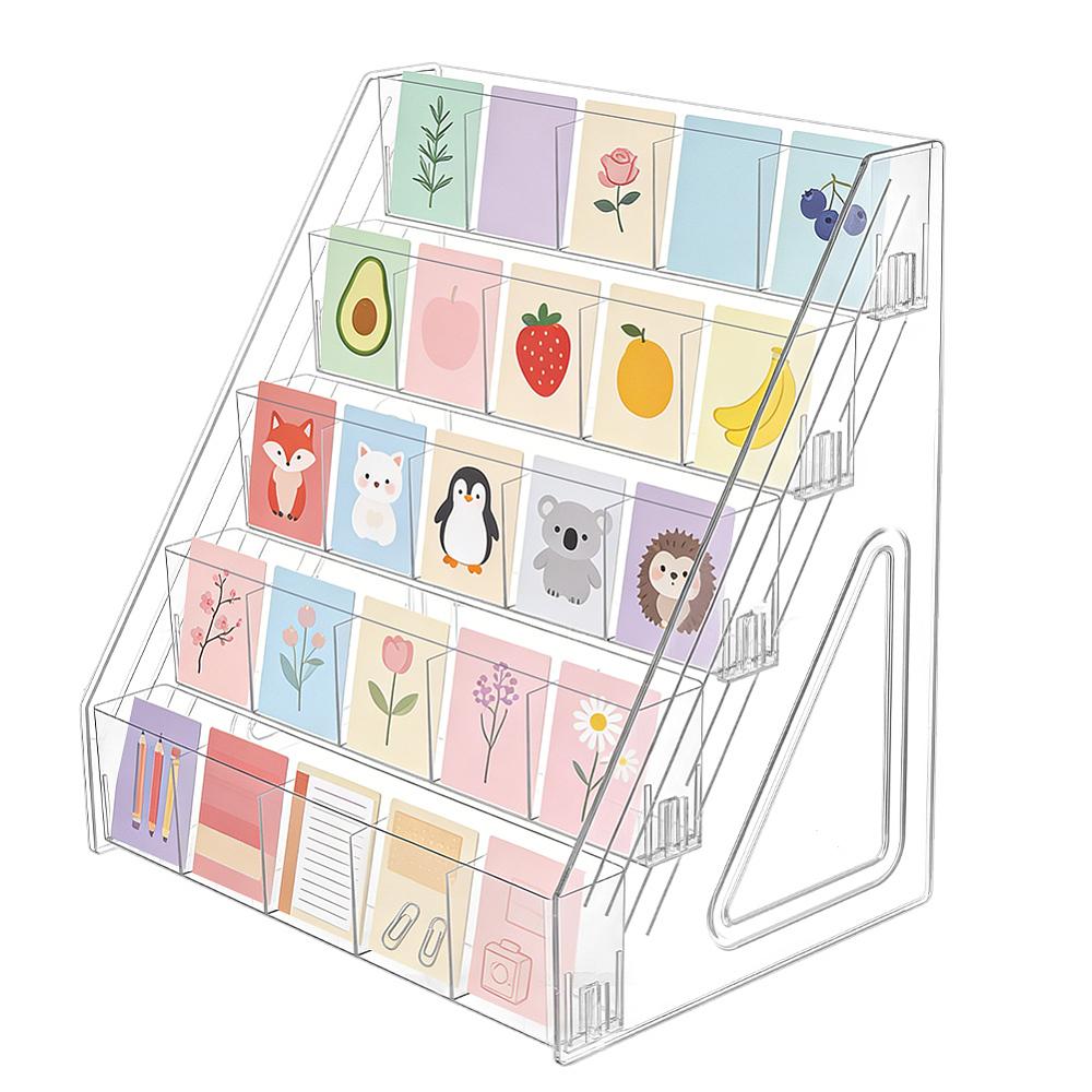 1set 5-Tier 25-Grid Acrylic Card Display