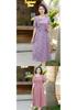 2026 Mom's Fashionable Chiffon Summer Dress - Versatile Mid-Length, Waist-Cinched Style for Middle-Aged & Elderly Women