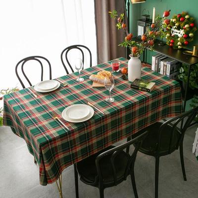 Lexuanxiu Nordic INS Rectangular Plaid Christmas Party Tablecloth
