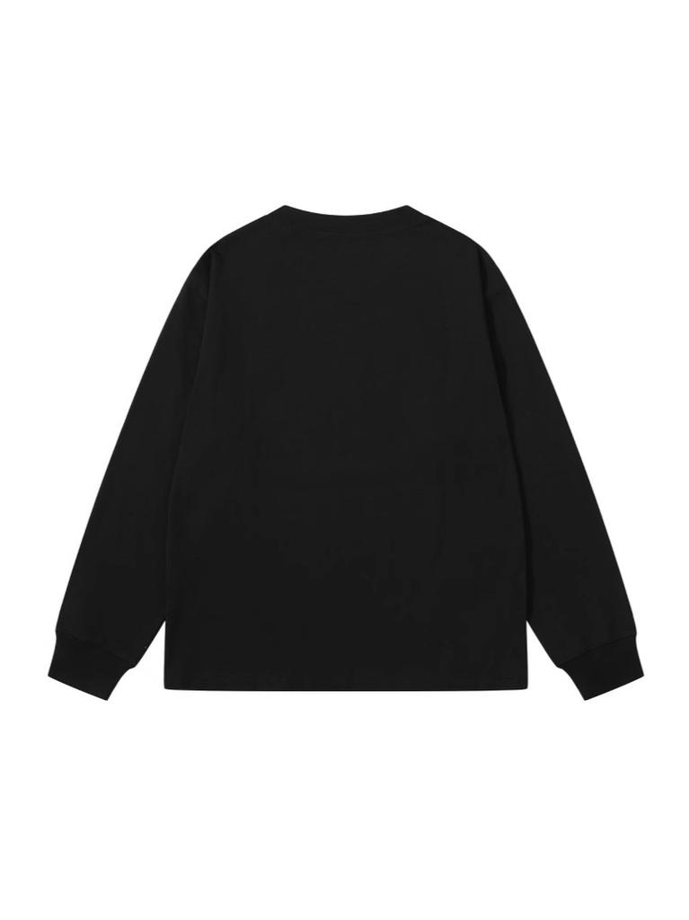 RUIIENRS X ROPUCHA Fall New Japanese Minimalist Solid Color Crew Neck Sweatshirt FT337
