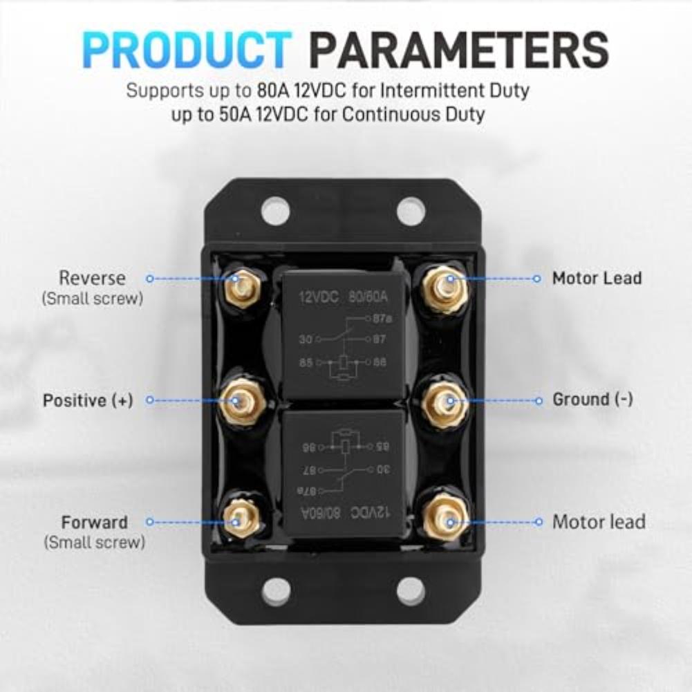 12V Forward and Reverse HeavyDuty Relay Module for Motor Control Suitable for Heavy Load and Tough Environments