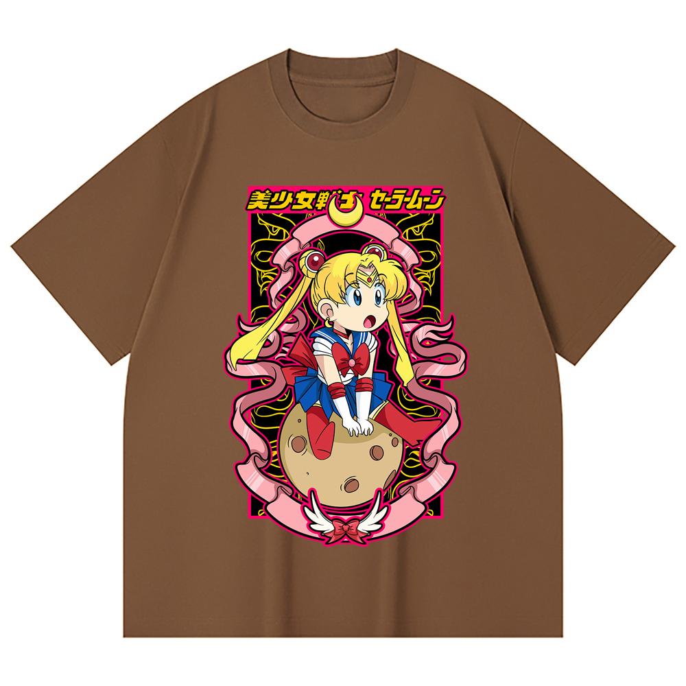 230 Gsm 100% Cotton Sailor Moon V10 Usagi Print Unisex Heavy Cotton T Shirt