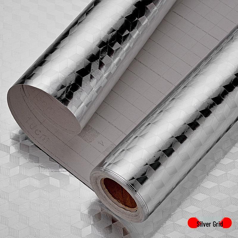 Waterproof Self-Adhesive Aluminum Foil Kitchen Stickers: Oil-Proof, Moisture-Resistant, and Thickened for Walls and Cupboards.