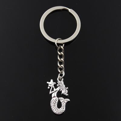 Fashion Keychain 28x17mm Mermaid   Pendants DIY Men Jewelry Car Key Chain Ring Holder Souvenir For Gift