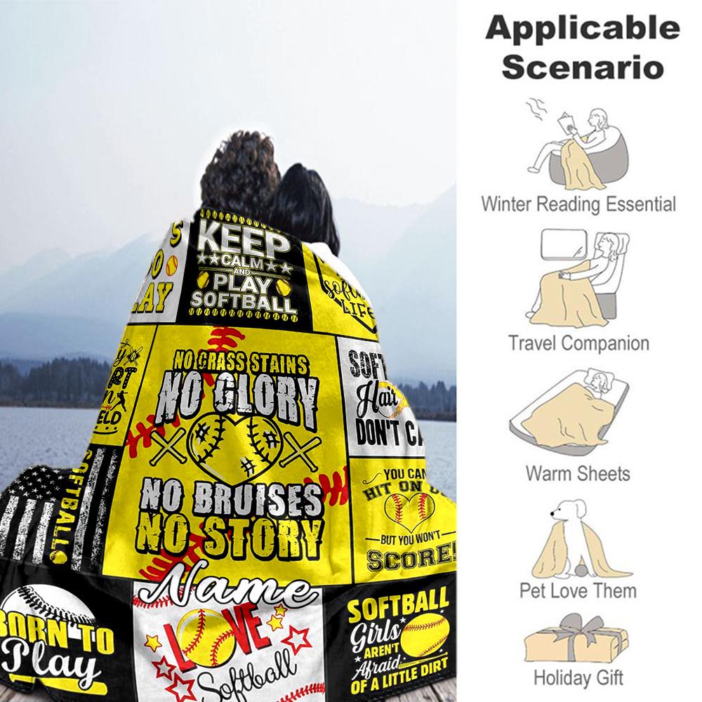 Yellow Ball Customize Text Blanket Cozy Customizable Blanket Soft Warm Cozy Perfect for Picnics Bed Office Living Room Ideal for All Seasons