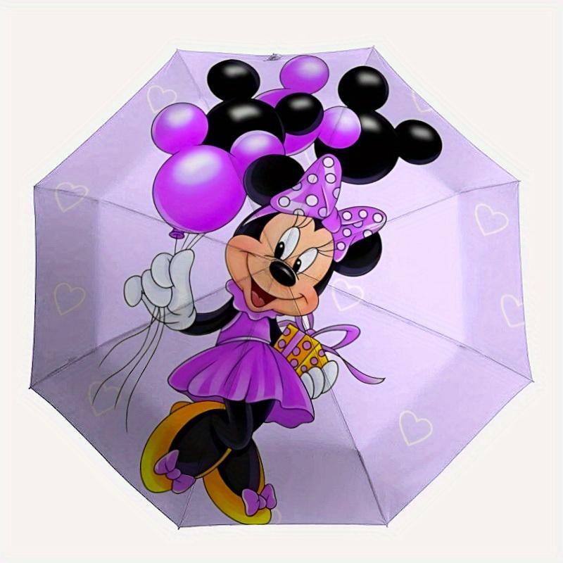 

1pc Minnie Mouse Automatic Umbrella | Portable Foldable 8-Rib Manual Open, Casual Accessory, Durable Canopy yy250823072