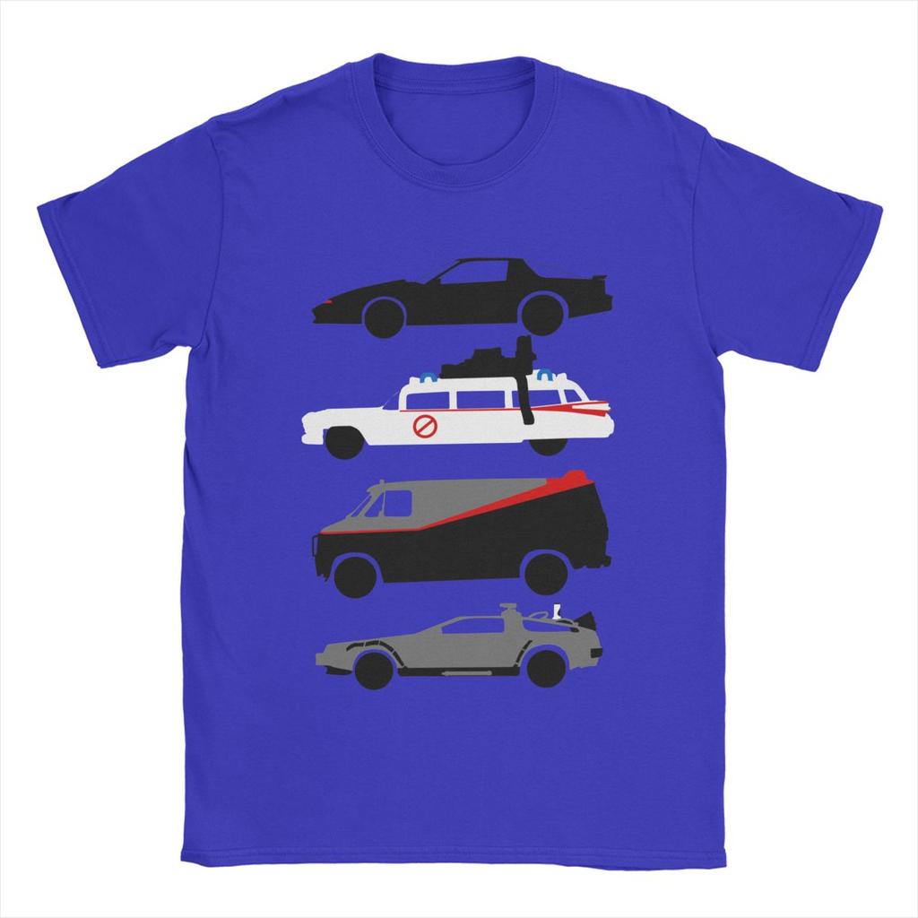 Knight Rider Kitt Zurück in die Zukunft Outatime Das A-Team T-Shirt für Herren Baumwoll-T-Shirt Das Auto ist der Star T-Shirt Kleidung