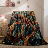 1PC Colorful octopus, abstract art  Print Blanket Warm Soft Suitable for All Seasons for Home Sofa Travel Camping Picnics RV