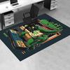Crocodile, Retro, Gaming Office Carpet Soft Polyester Entrance Carpet Washable Non slip Machine Wash