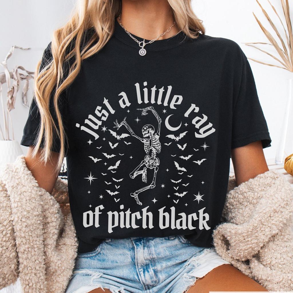 Comfort Colors Gothic Skeleton Tee - Sarcastic Garment-Dyed Shirt and kids tshirt