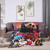 FNF Bad Time Trio Friday Night Funkin Blanket  Picnic Flannel Throw Blanket For Couch Chair Warm Soft Design Quality Bedspread