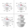 3pcs Set Microwave Oven Special Box Heated Containers Soup Pot Rice Steamed Hot Steamed Buns W/ Lid Eco-friendly Food Grade Tool