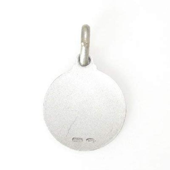 Saint Lucy Medal Pendant, Sterling Silver 925, 14mm, Made In Italy, Saint Coin