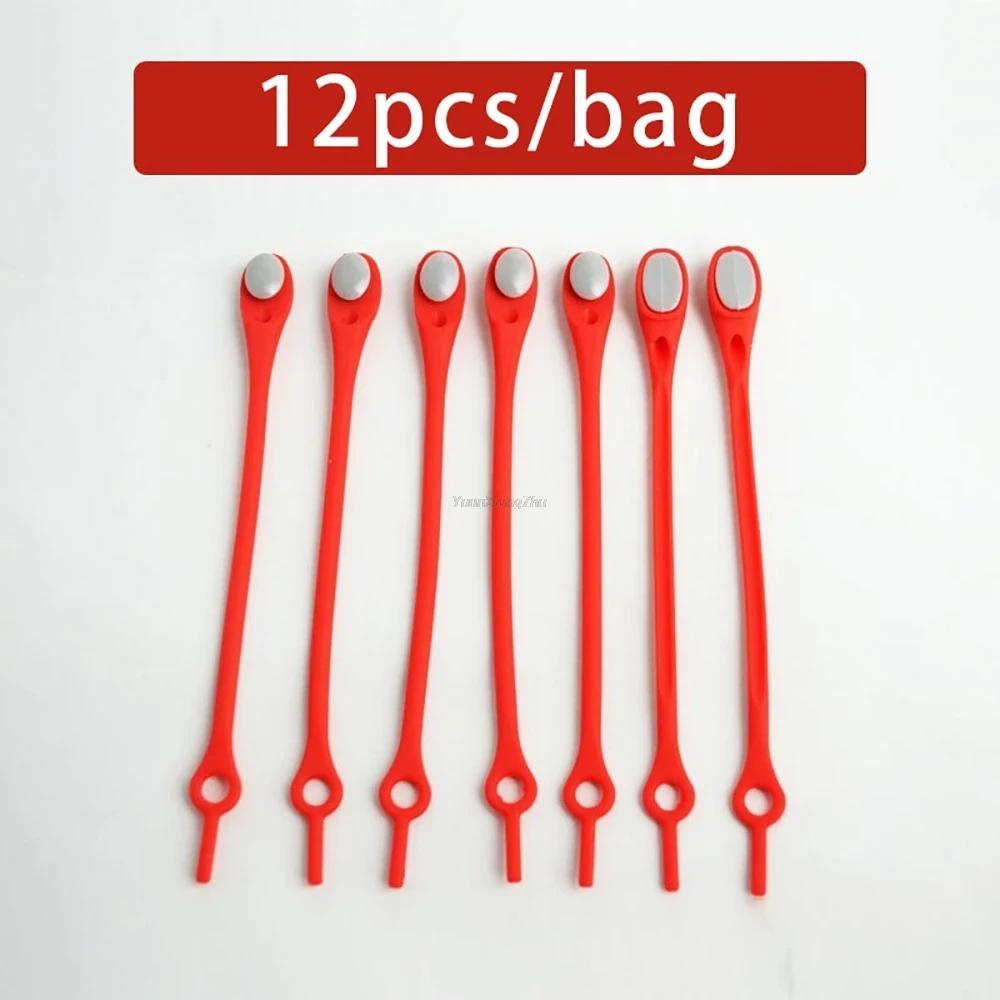 1 Pair Round Elastic Silicone Shoelaces No Tie Universal Comfort Slip On Replacement Shoe Straps for Men Women