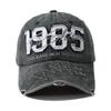Streetwear Urban Style Street Lettering Alphabet Cotton Washed Hat Snapback Adjustable Hop Hip Stitching Embroidered 1985 Men Women Cap Baseball