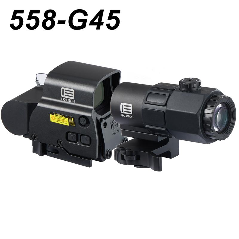 558 Red Dot Sight G33/G43/G45 3X 5X Magnifier Airsoft Hunting Gear w/ 20mm Rail Mounts & QD