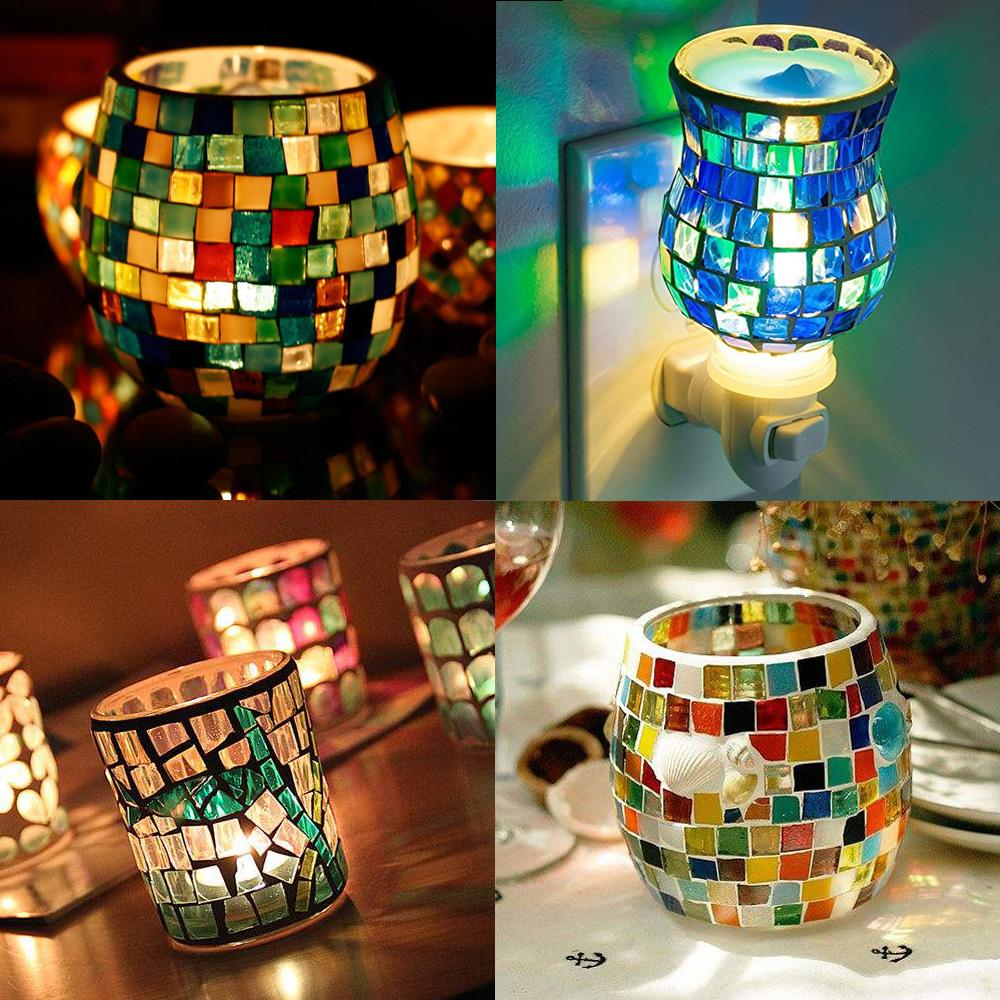 100g Clear Glass Mosaic Tiles Multi Color Mosaic Piece DIY Mosaic Making Stones for Craft Hobby Arts Home Wall Decoration Arte